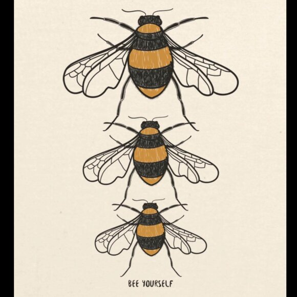 Soul Flower Organic Cotton Bee Yourself Tee, Sz S NWT - Picture 6 of 6